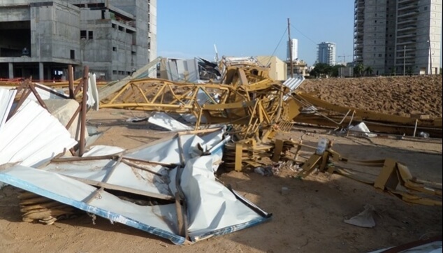 נזקים כבדים בעקבות הקריסה